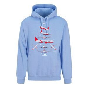 Airplane Christmas Tree Pilot Merry Christmas Xmas Tree Unisex Surf Hoodie