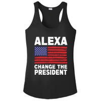 Alexa Change The President Funny Political Humor Ladies PosiCharge Competitor Racerback Tank