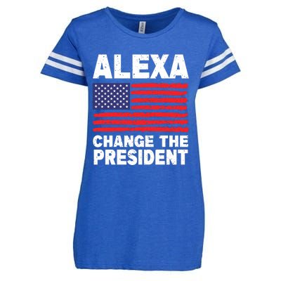 Alexa Change The President Funny Political Humor Enza Ladies Jersey Football T-Shirt