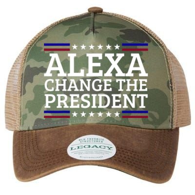 Alexa Change The President Funny Political Impeach 46 Legacy Tie Dye Trucker Hat