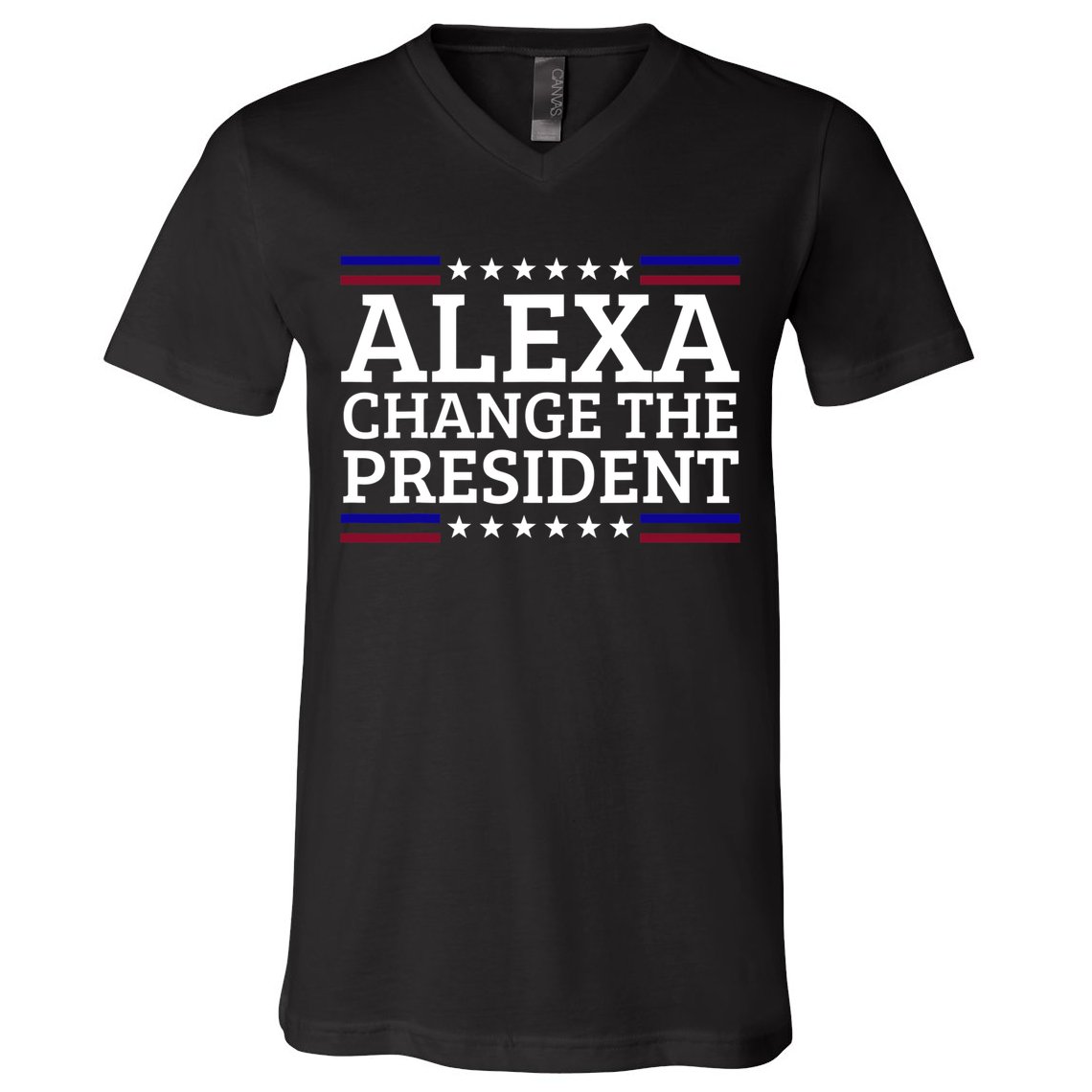 Alexa Change The President Funny Political Impeach 46 V-Neck T-Shirt