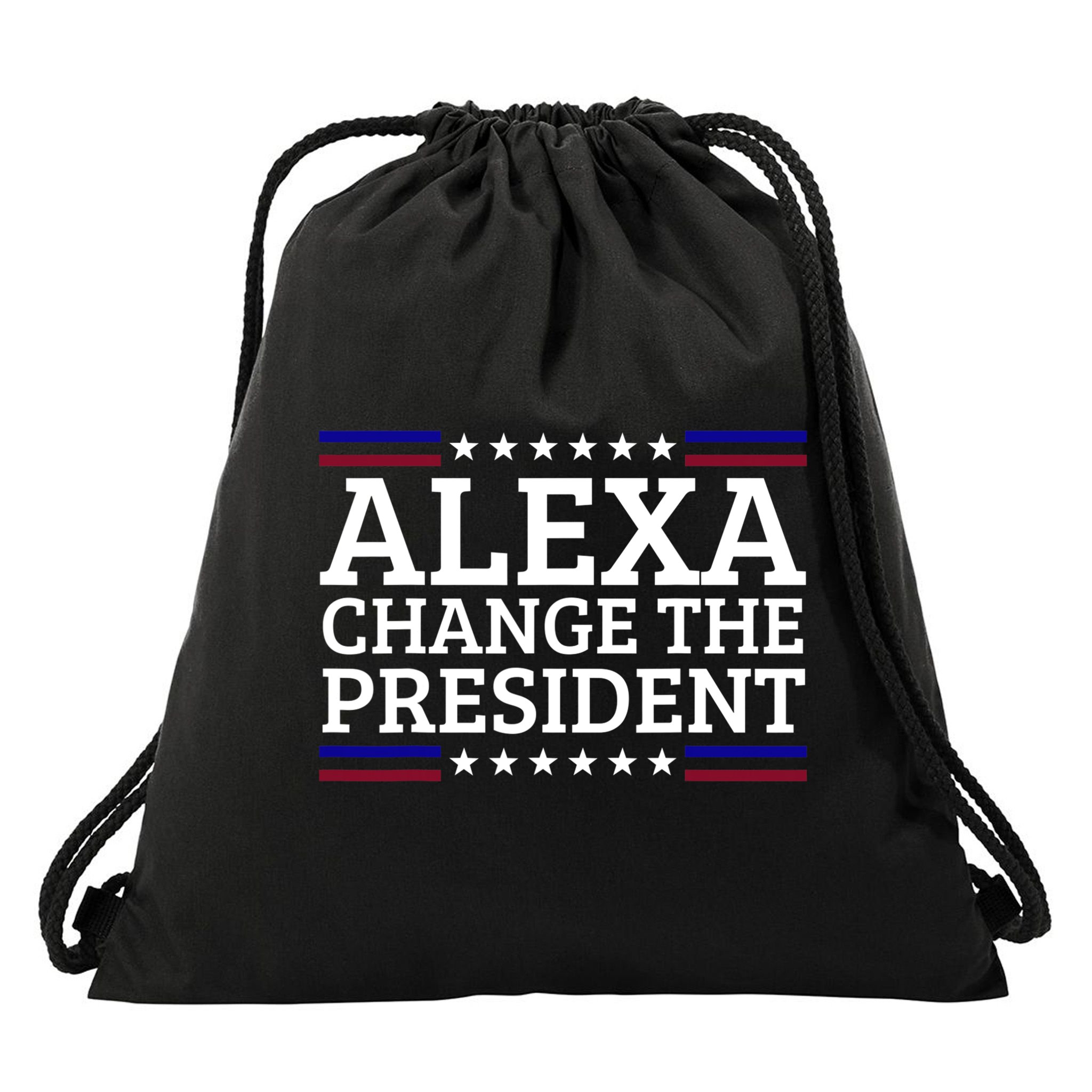 Alexa Change The President Funny Political Impeach 46 Drawstring Bag