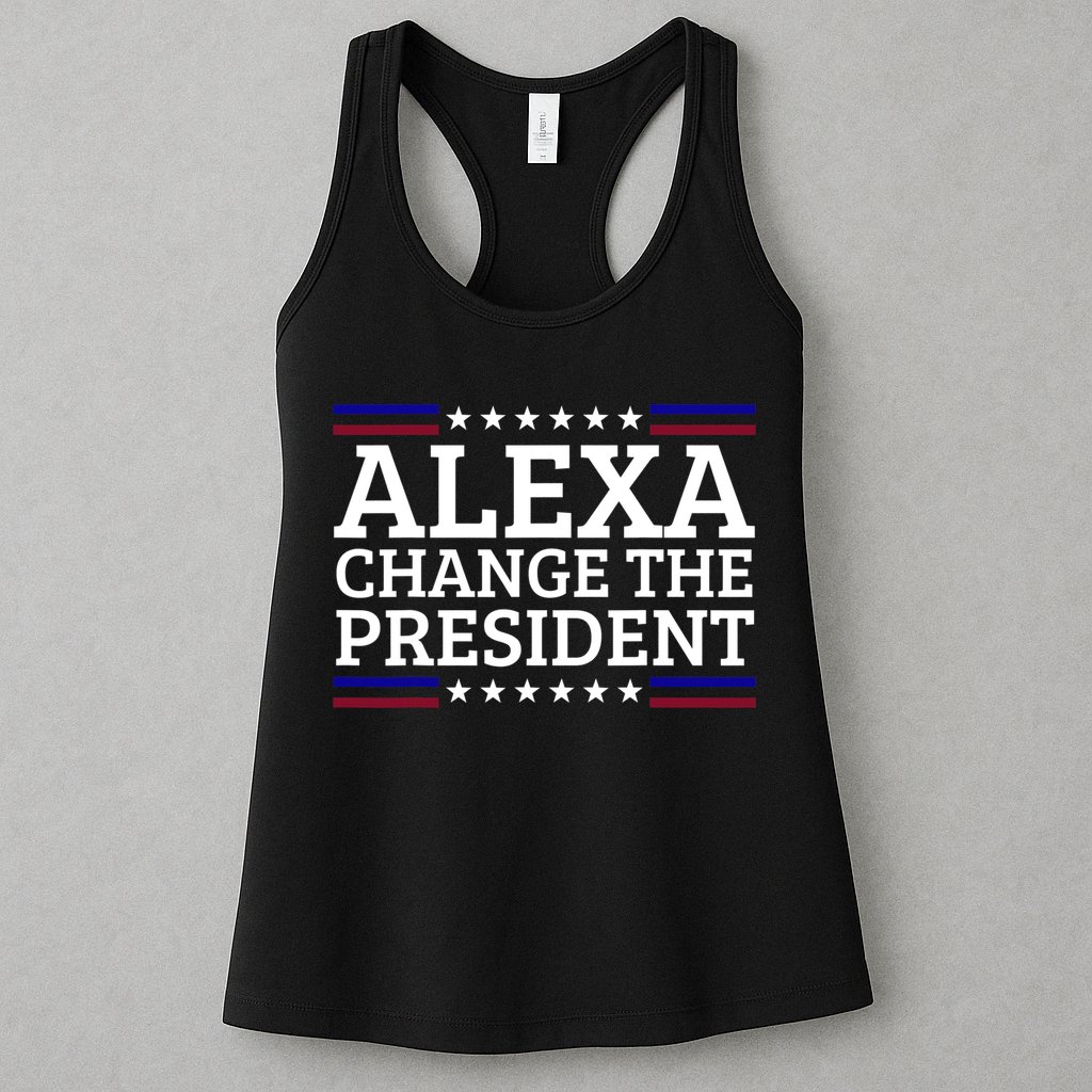 Alexa Change The President Funny Political Impeach 46 Womens Tank Top