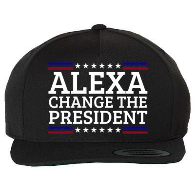 Alexa Change The President Funny Political Impeach 46 Wool Snapback Cap