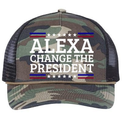 Alexa Change The President Funny Political Impeach 46 Retro Rope Trucker Hat Cap