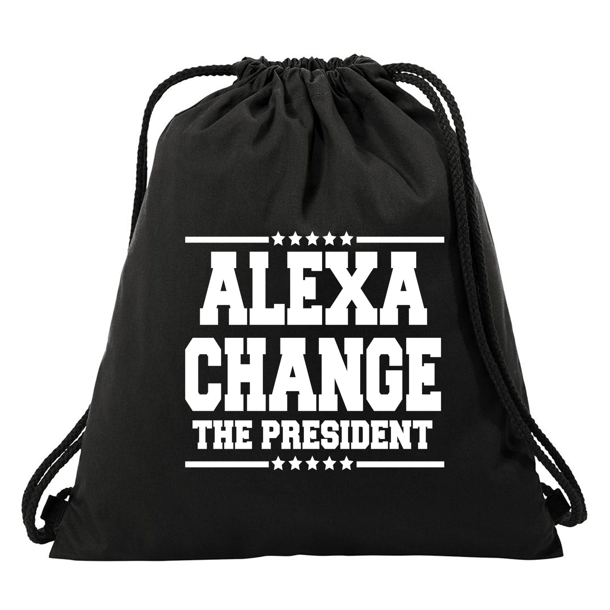 Alexa Change The President Funny Elections Drawstring Bag