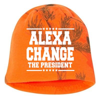 Alexa Change The President Funny Elections Kati - Camo Knit Beanie