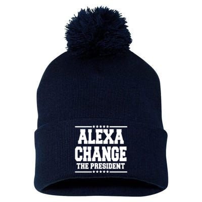 Alexa Change The President Funny Elections Pom Pom 12in Knit Beanie