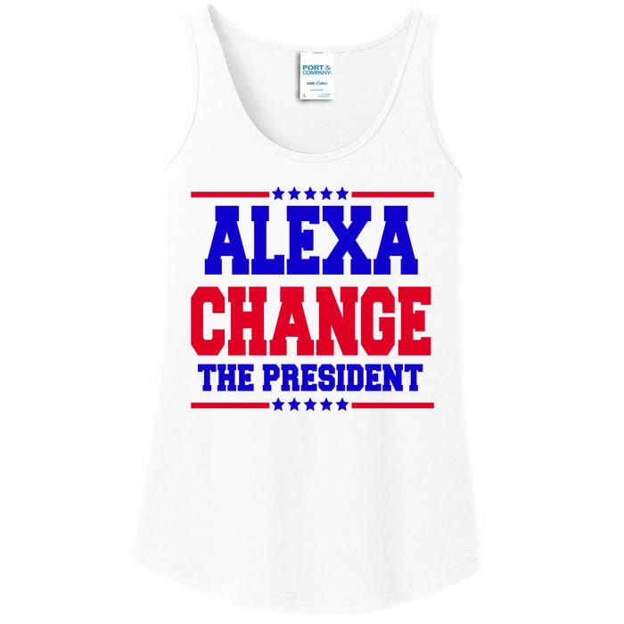 Alexa Change The President Funny Elections Ladies Essential Tank