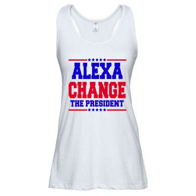 Alexa Change The President Funny Elections Ladies Essential Flowy Tank