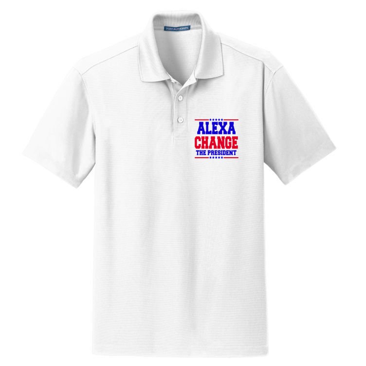 Alexa Change The President Funny Elections Dry Zone Grid Polo