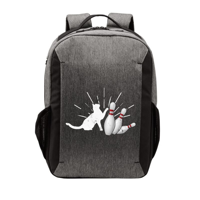 Alley Cat Tipping Pins Funny Bowling Vector Backpack