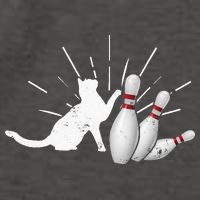 Alley Cat Tipping Pins Funny Bowling Vector Backpack