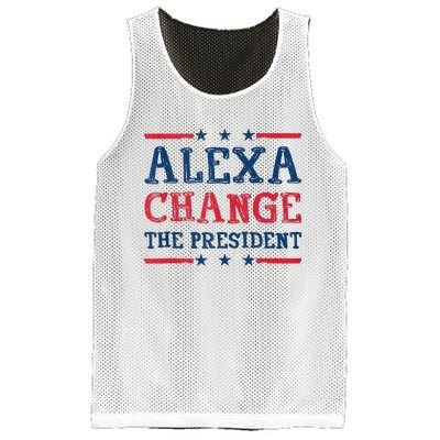 Alexa Change The President Funny Quote Humor Mesh Reversible Basketball Jersey Tank