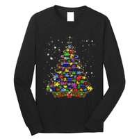 Autism Christmas Tree Lights Xmas Cute Xmas Autism Awareness Long Sleeve Shirt