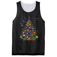 Autism Christmas Tree Lights Xmas Cute Xmas Autism Awareness Mesh Reversible Basketball Jersey Tank