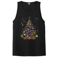 Autism Christmas Tree Lights Xmas Cute Xmas Autism Awareness PosiCharge Competitor Tank