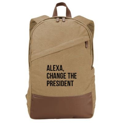 A.lexa Change The President Funny Saying Quote Cotton Canvas Backpack