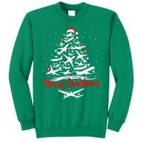 Airplane Christmas Tree Sweatshirt