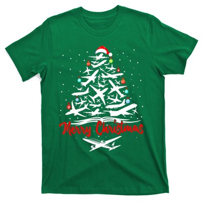 Airplane Christmas Tree T-Shirt