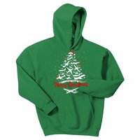 Airplane Christmas Tree Kids Hoodie