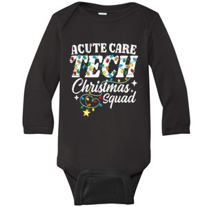 Acute Care Tech Christmas Squad Critical Care Technologist Baby Long Sleeve Bodysuit