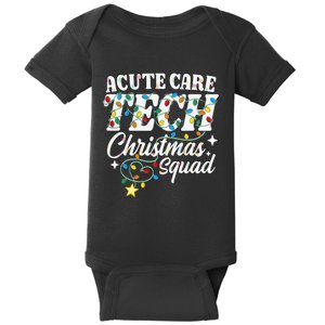 Acute Care Tech Christmas Squad Critical Care Technologist Baby Bodysuit