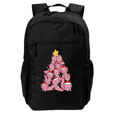 axolotl christmas tree pajamas Santa Claus pj Backpack
