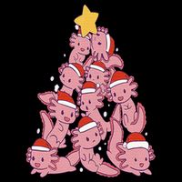 axolotl christmas tree pajamas Santa Claus pj Sustainable Bucket Hat