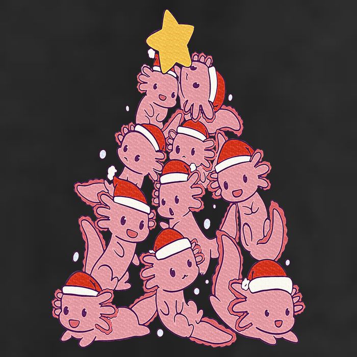 axolotl christmas tree pajamas Santa Claus pj 11oz C Handle Ceramic Mug