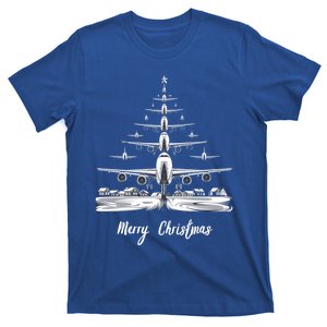 Airplane Christmas Tree Pilot Flying Aviation Meaningful Gift T-Shirt