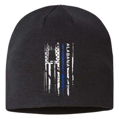 Alabama Cop Thin Blue Line Leo Police American Flag Sustainable Beanie