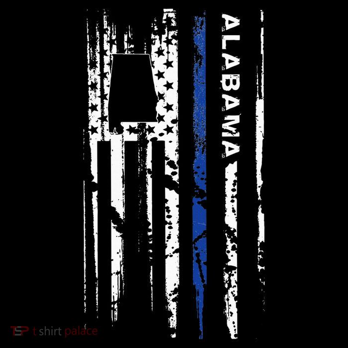 Alabama Cop Thin Blue Line Leo Police American Flag Baby Bodysuit
