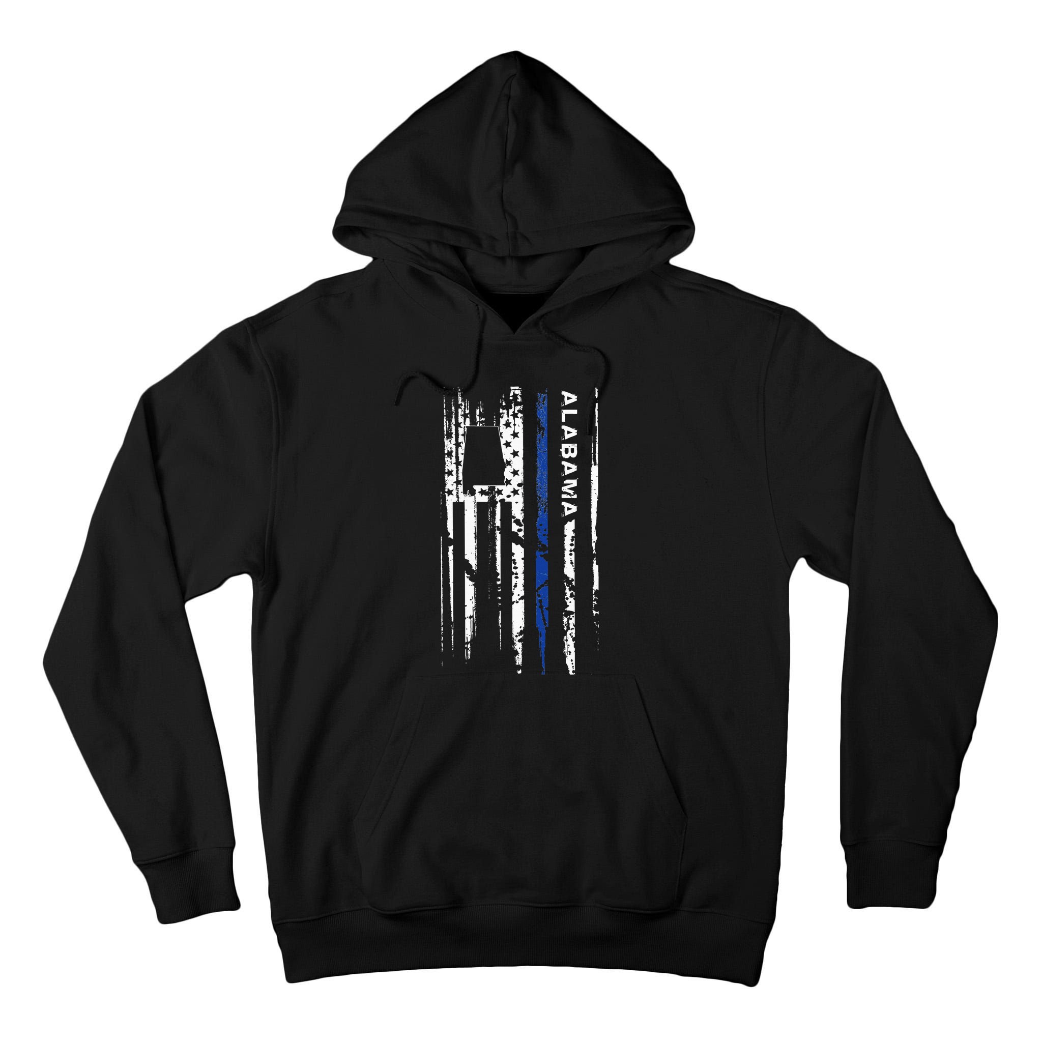 Alabama Cop Thin Blue Line Leo Police American Flag Tall Hoodie