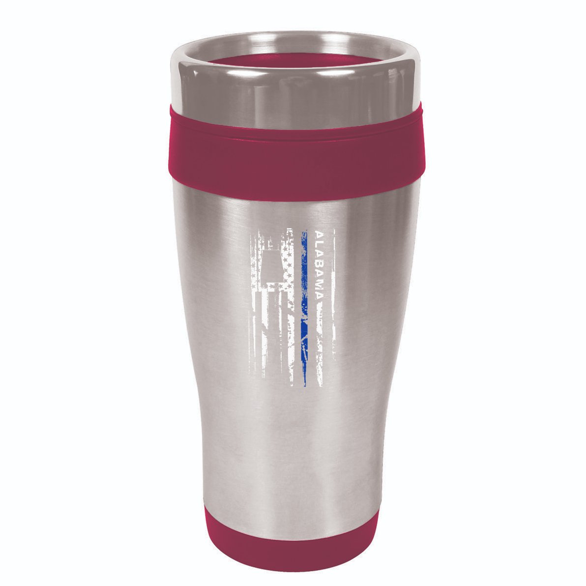 Alabama Cop Thin Blue Line Leo Police American Flag 16oz Travel Tumbler