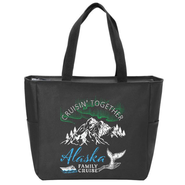 Alaska Cruisin Together Family Cruise North Lights Cruising Zip Tote Bag