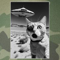 A cat taking a selfie with a ufo spaceship funny pun meme Legacy Tie Dye Trucker Hat