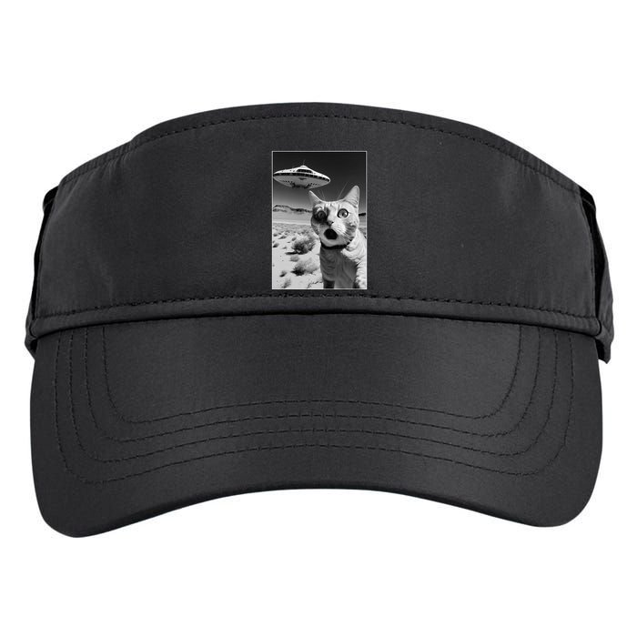 A cat taking a selfie with a ufo spaceship funny pun meme Adult Drive Performance Visor