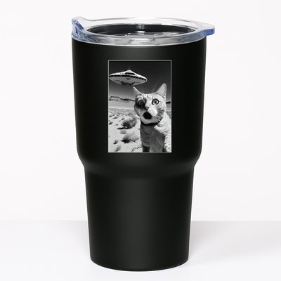 A cat taking a selfie with a ufo spaceship funny pun meme Tumbler