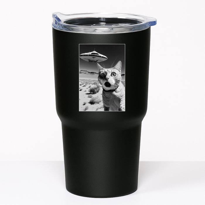 A cat taking a selfie with a ufo spaceship funny pun meme Tumbler