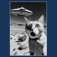 A cat taking a selfie with a ufo spaceship funny pun meme Infant Baby Jersey Bodysuit