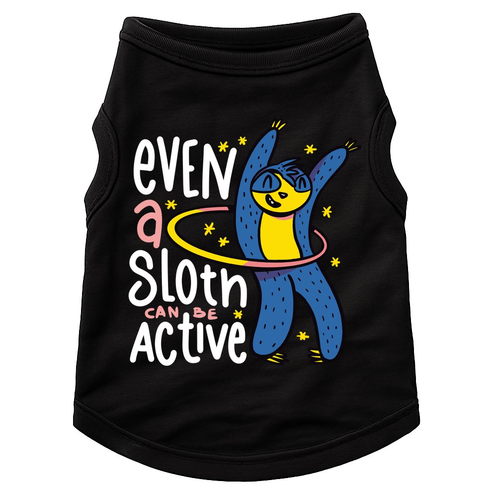 Active Sloth Funny Doggie Tank