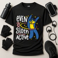 Active Sloth Funny Cooling Performance Crew T-Shirt