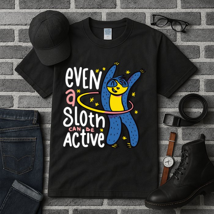 Active Sloth Funny Tall T-Shirt