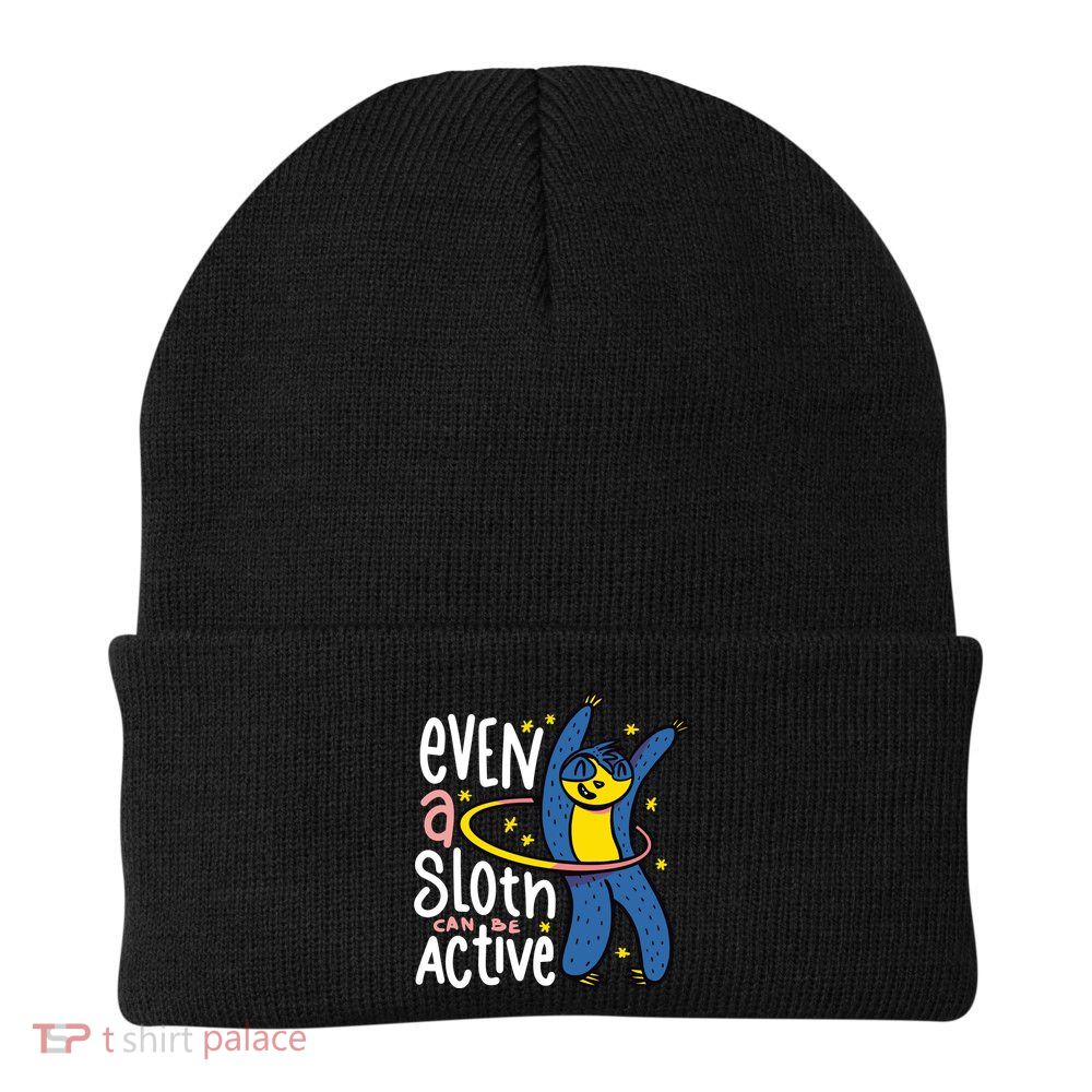 Active Sloth Funny Beanie