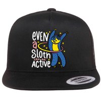 Active Sloth Funny Flatbill Hat