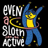 Active Sloth Funny Flatbill Hat