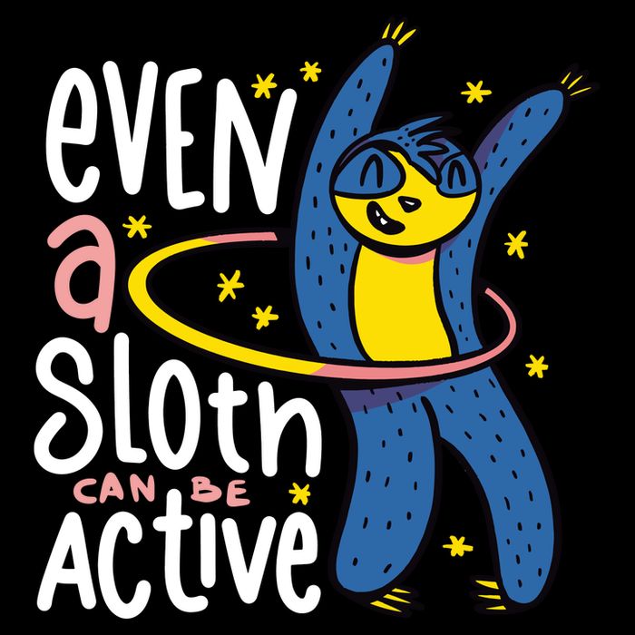 Active Sloth Funny Flatbill Hat