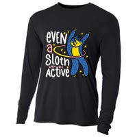 Active Sloth Funny Cooling Performance Long Sleeve Crew