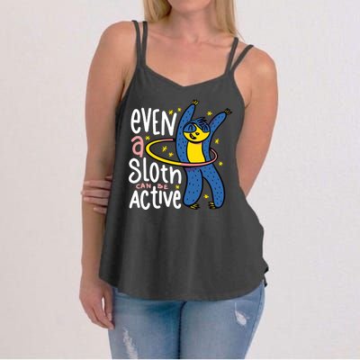 Active Sloth Funny Women's Strappy Tank